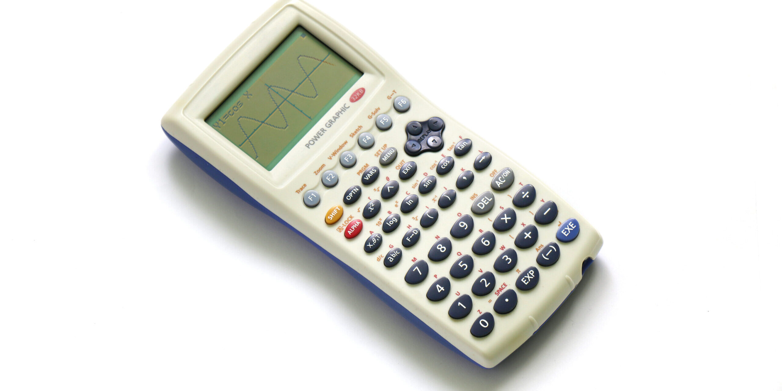 Advanced graphing calculator showing the graph on the screen